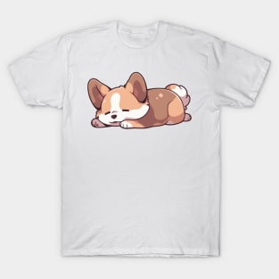 Cute Corgi Dog Sleeping T-Shirt